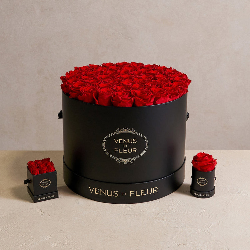 Large Round Black Classic Roses