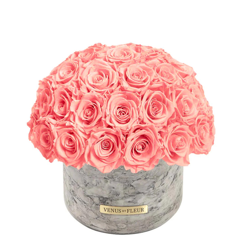 Gia Marble Vase Roses