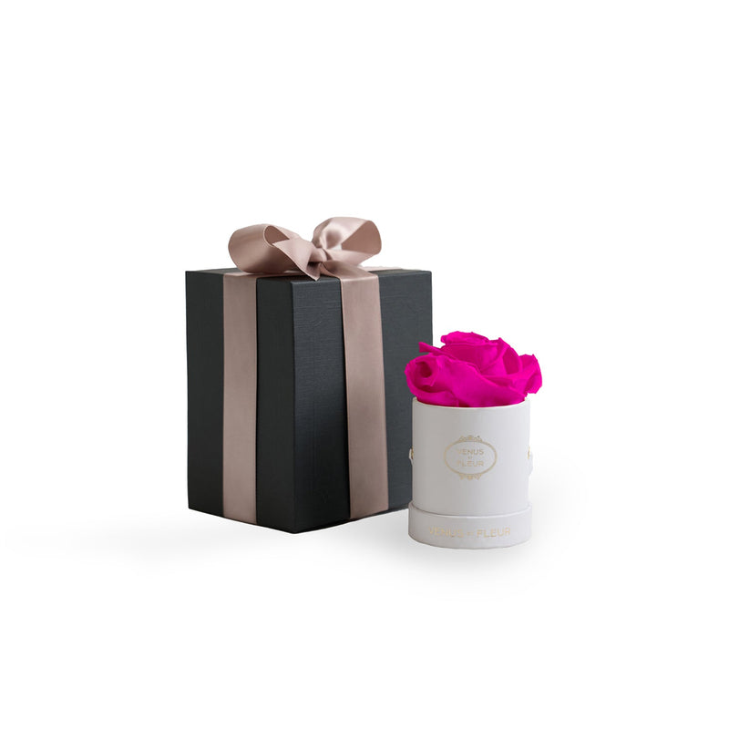 Le Mini Round White Classic Roses