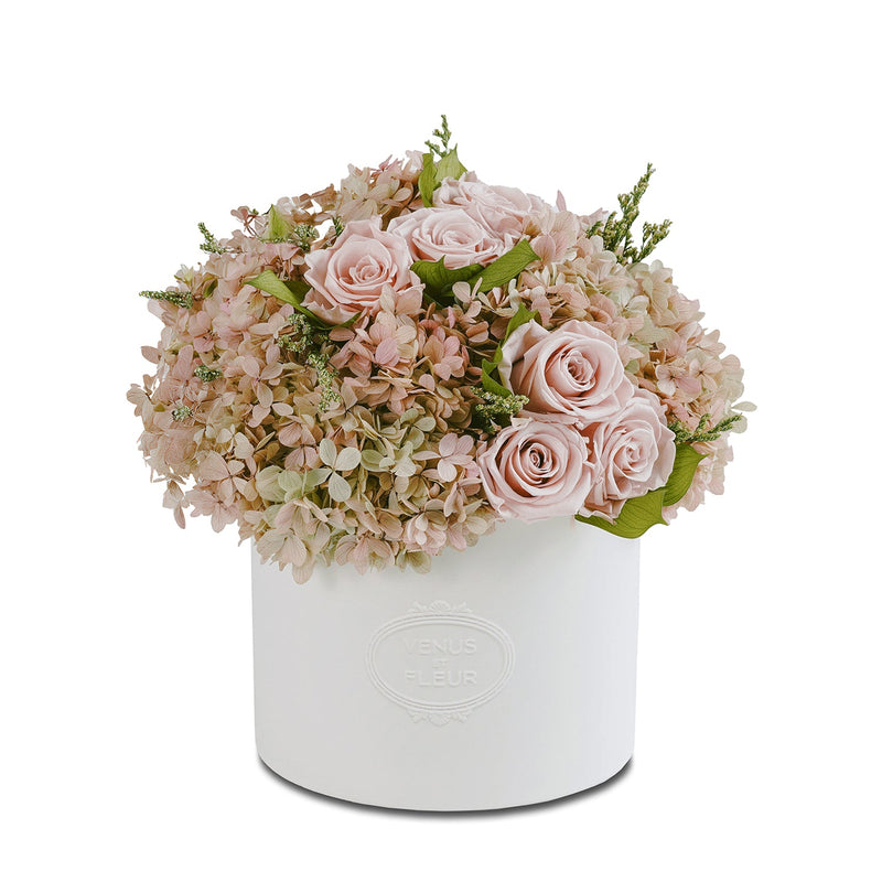 Thalia Porcelain Vase Roses & Hydrangeas