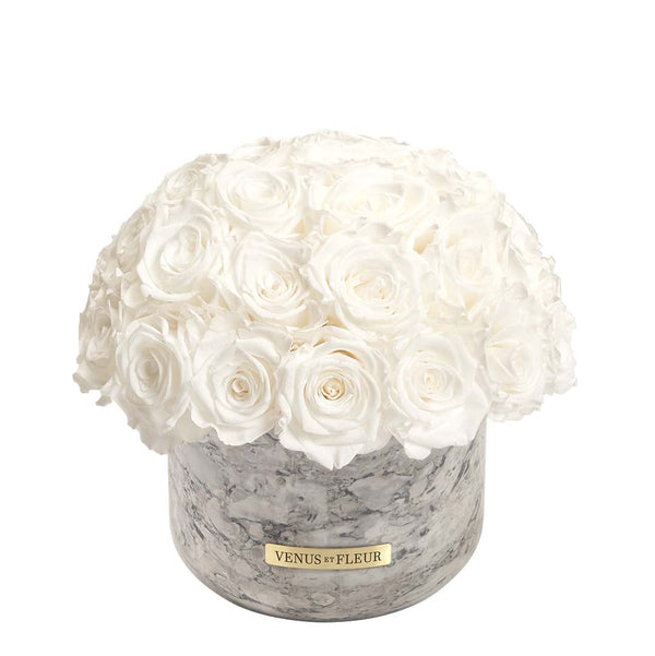 Gia Marble Vase Roses