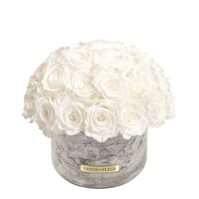 Gia Marble Vase Roses
