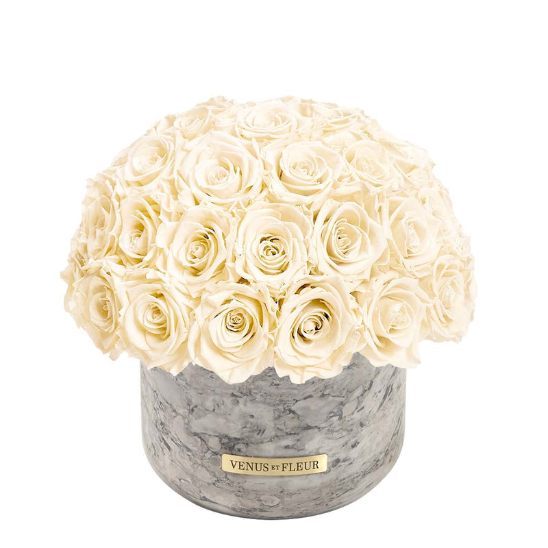 Gia Marble Vase Roses