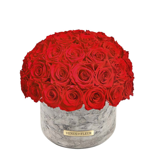 Gia Marble Vase Roses