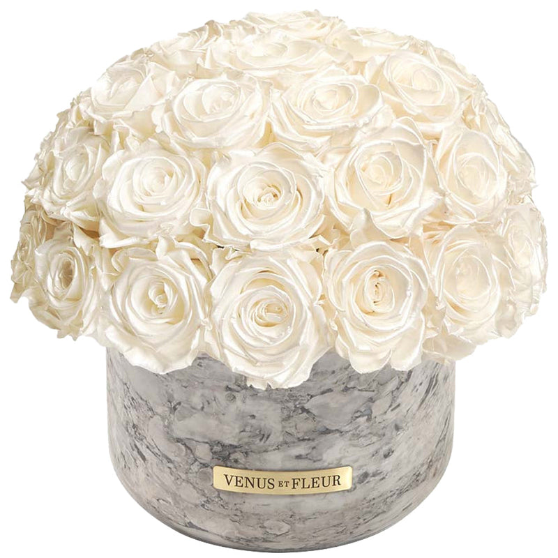 Gia Marble Vase Roses