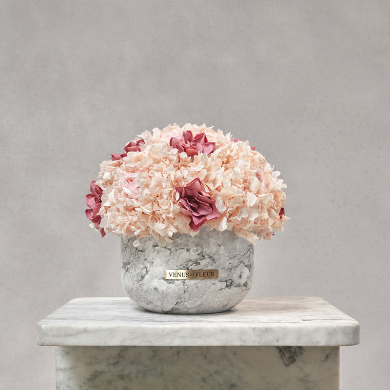 Gia Marble Vase Roses