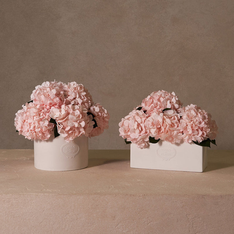 Thalia Porcelain Vase Hydrangeas