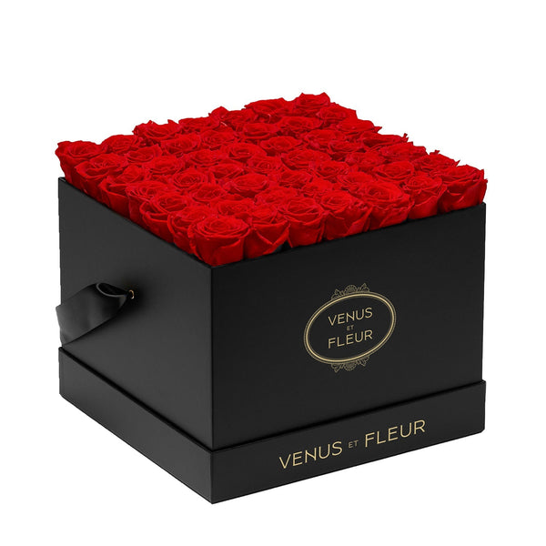 Large Square Black Classic Roses