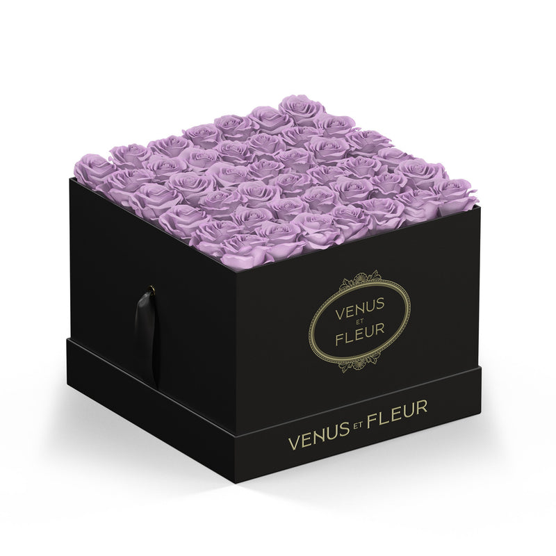 Large Square Black Classic Roses