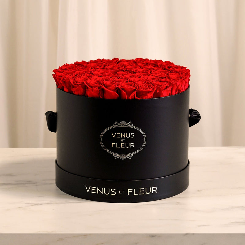 Large Round Black Classic Roses
