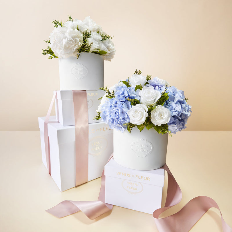 Thalia Porcelain Vase Roses & Hydrangeas