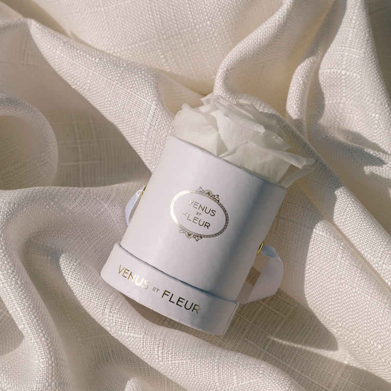 Le Mini Round White Classic Roses
