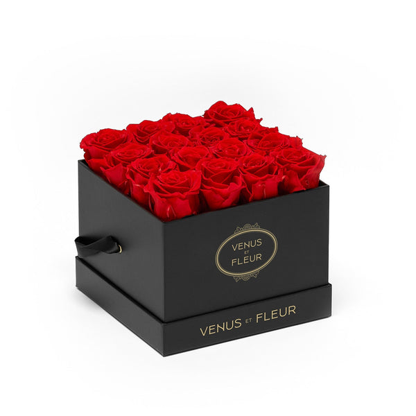 Small Square Black Classic Roses