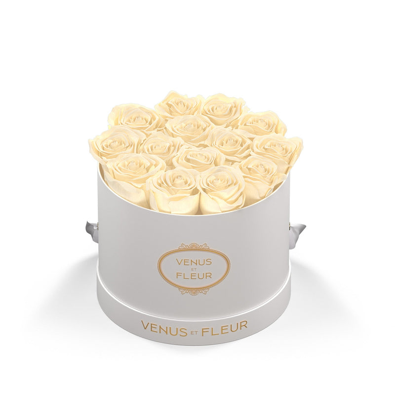 Small Round White Classic Roses
