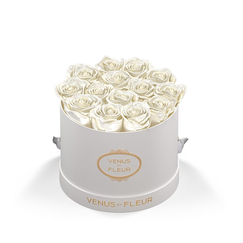 Small Round White Classic Roses
