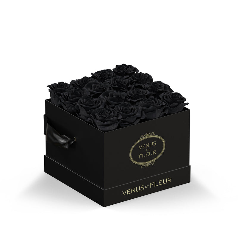 Small Square Black Classic Roses