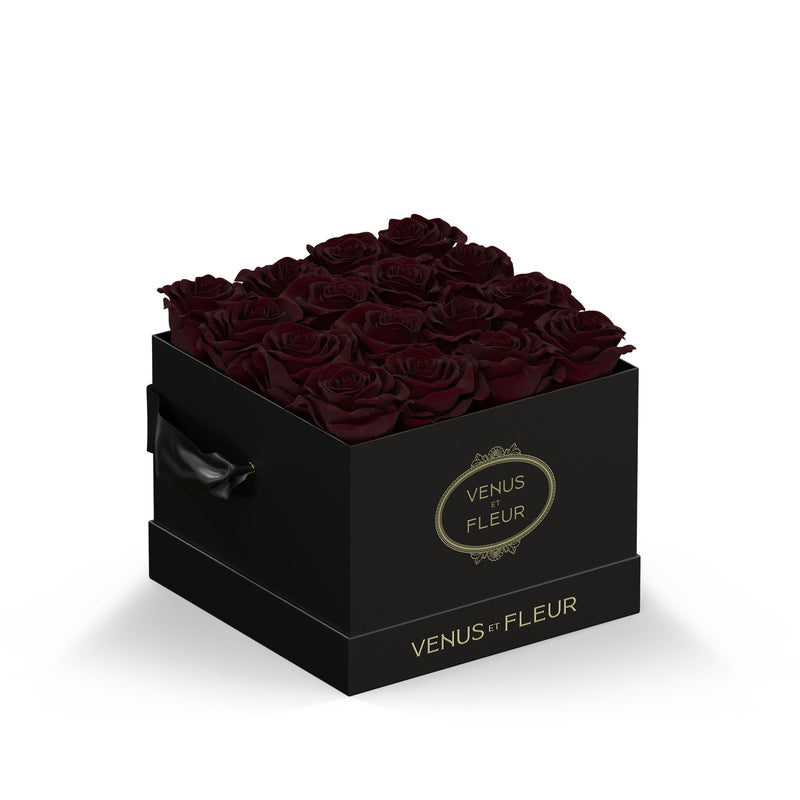 Small Square Black Classic Roses