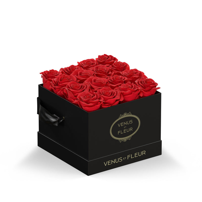 Small Square Black Classic Roses