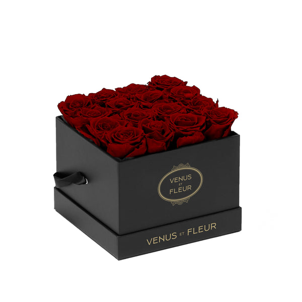 Small Square Black Classic Roses