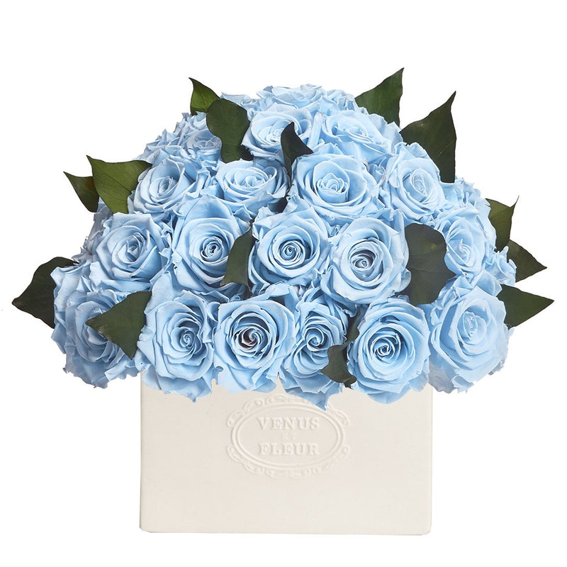 Allura Vase with Eternity® Roses and Eternity™ Hedera Leaves